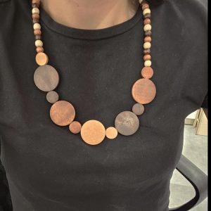 Κολιέ Ξύλινο Boho - Σκούρο καφέΑ41006