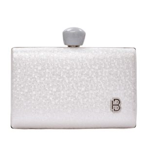 Τσάντα φάκελος clutch -JH-21992 - Ασημί