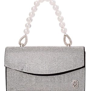 Τσάντα φάκελος clutch JH2210 - Ασπρο/Μαύρο