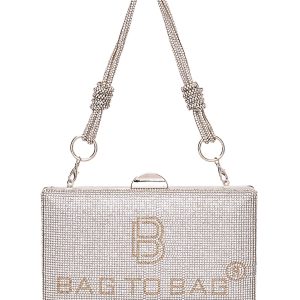Τσάντα φάκελος clutch CK6019 - Ασημί