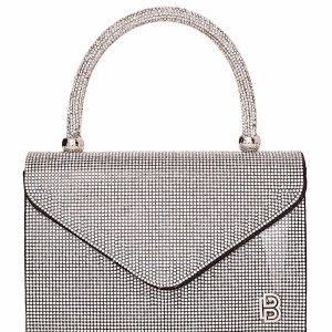 Τσάντα φάκελος clutch JH2209 - Ασπρο/Μαύρο