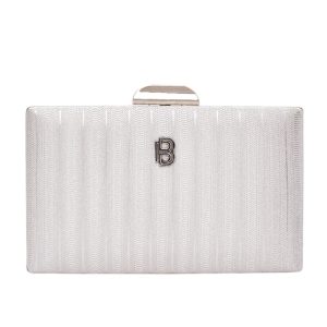 Τσάντα φάκελος clutch -JH-21973 - Ασημί