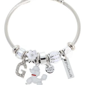Βραχιόλι με σκυλάκι AA-8638-16 - Ασπρο