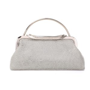 Τσάντα φάκελος clutch JH2220 - Ασημί