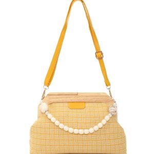 Τσάντα φάκελος clutch JH-22007 - Κίτρινο
