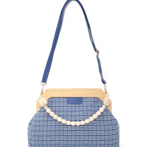 Τσάντα φάκελος clutch JH-22007 - Μπλέ