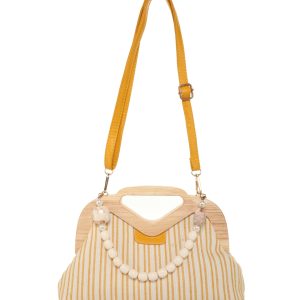 Τσάντα φάκελος clutch JH-22008 - Κίτρινο