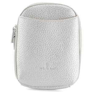 Τσάντα χιαστί SQ-10516 - Ασημί