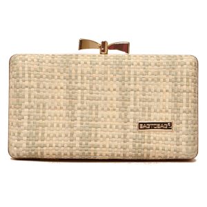 Ψάθινο τσαντάκι clutch -21892 - Μπέζ