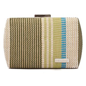 Ψάθινο τσαντάκι clutch -21897 - Πράσινο