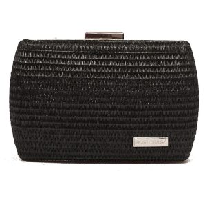 Ψάθινο τσαντάκι clutch -21897 - Μαύρο