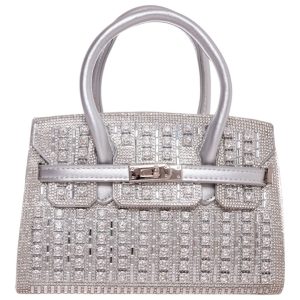 Τσάντα φάκελος clutch MD2402 - Ασημί
