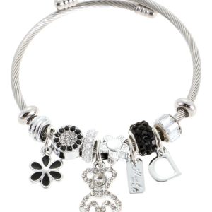 Βραχιόλι αρκουδάκι QW-8103-15 - Μαύρο