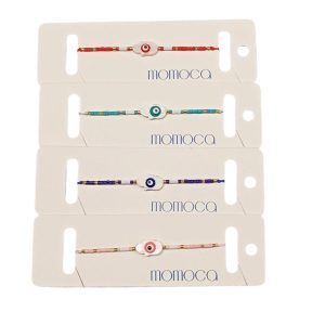 Ματάκι & Χάντρες  12 τεμ. Handmade Bracelets with Hamsa Hand
