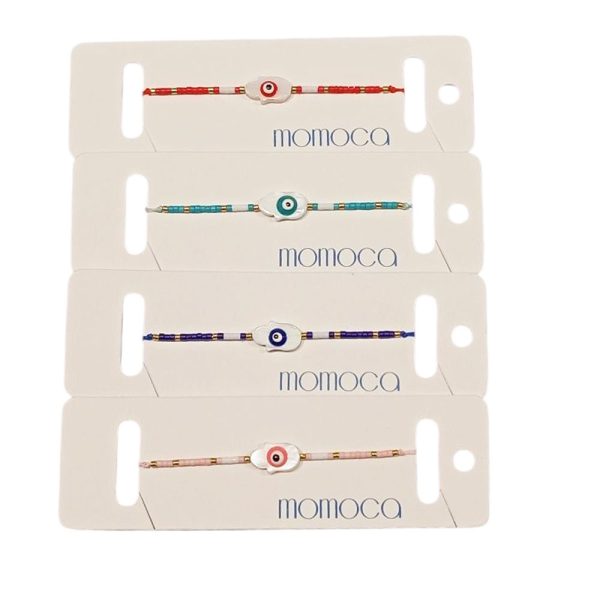 Ματάκι & Χάντρες  12 τεμ. Handmade Bracelets with Hamsa Hand