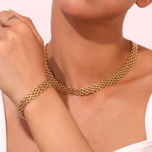 Ατσάλινο κολιέ τύπου chain - ΧρυσόA3925