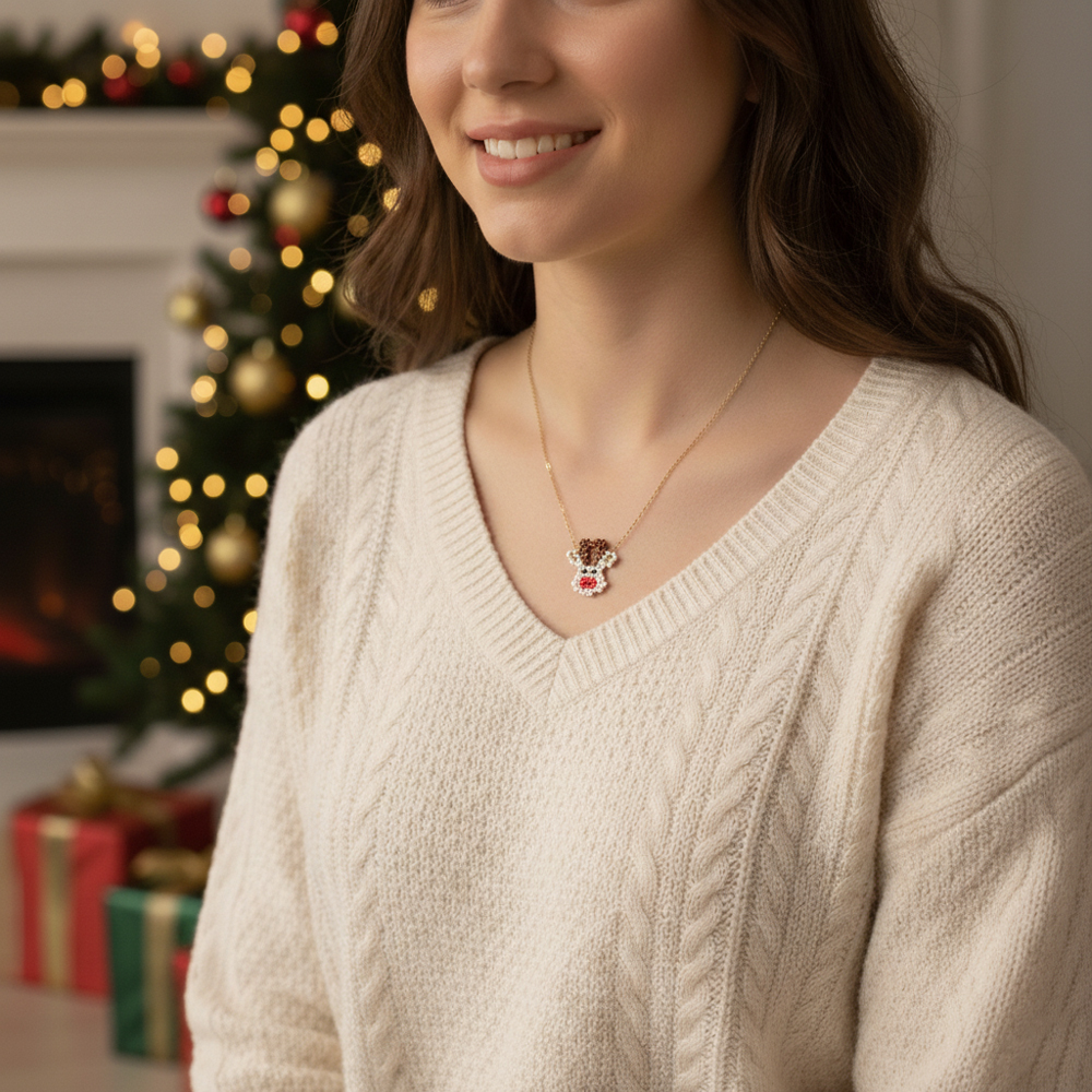 Ατσάλινο Κολιέ Miyuki Ρούντολφ με Κόκκινη Μύτη Ατσάλινο Κολιέ Miyuki Ρούντολφ με Κόκκινη ΜύτηA49072