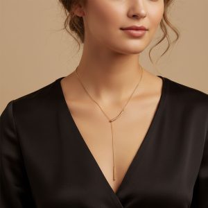 Μακρύ ατσάλινο κολιέ σε χρυσό χρώμα Stainless steel long gold necklaceB3143