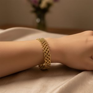 Βραχιόλι Ατσάλι Πλεκτής Δαντέλας - Ασημί6428B