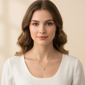 Κολιέ Ατσάλι Με Τυρκουάζ Δάκρυ Μάτι A23058AA23058A