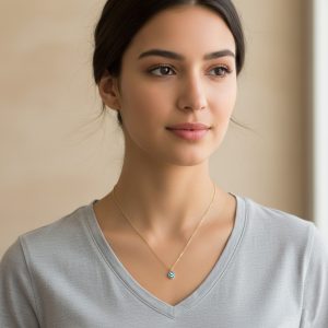 Κολιέ Δάκρυ Μάτι Ατσάλι A31002AA31002A