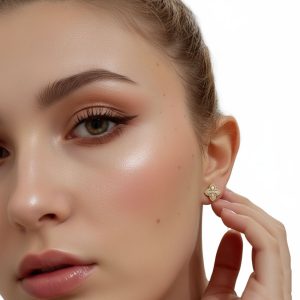 Σκουλαρίκια Ατσάλι Λουλούδι Κρύσταλλο · Stainless Steel Crystal Flower Stud EarringsA33204