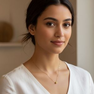 Κολιέ Ατσάλι με Μικρό Τριαντάφυλλο - ΧρυσόB3010A