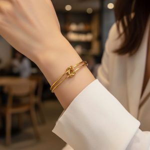 Βραχιόλι Κόμπος από Ατσάλι - ΑσημίB3151B