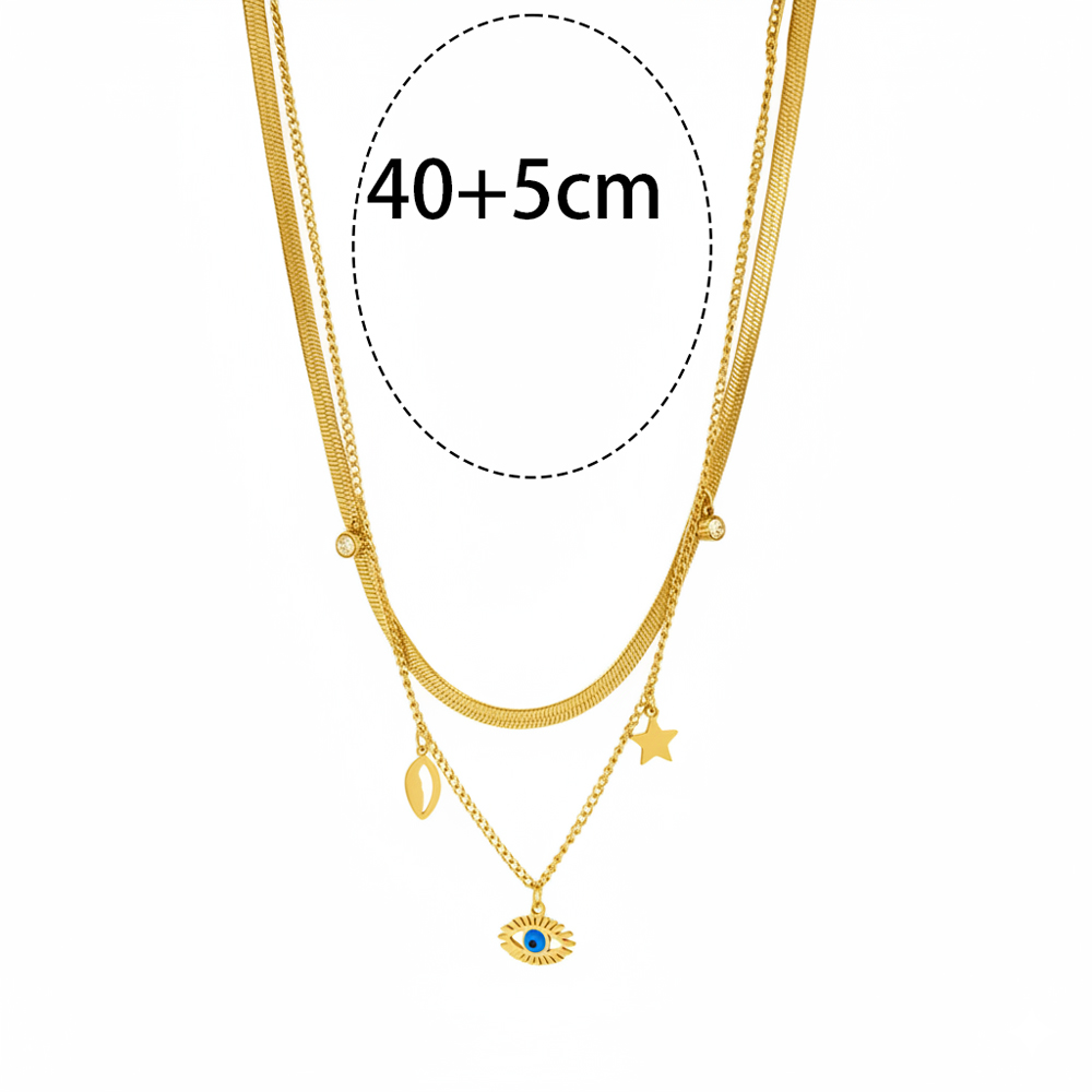 Κολιέ από Ατσάλι με Ματάκι Κολιέ από Ατσάλι με Ματάκι