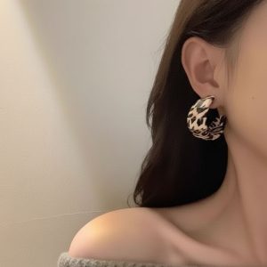 Σκουλαρίκια Κρίκοι Ανοιχτόχρωμο Animal PrintX00417