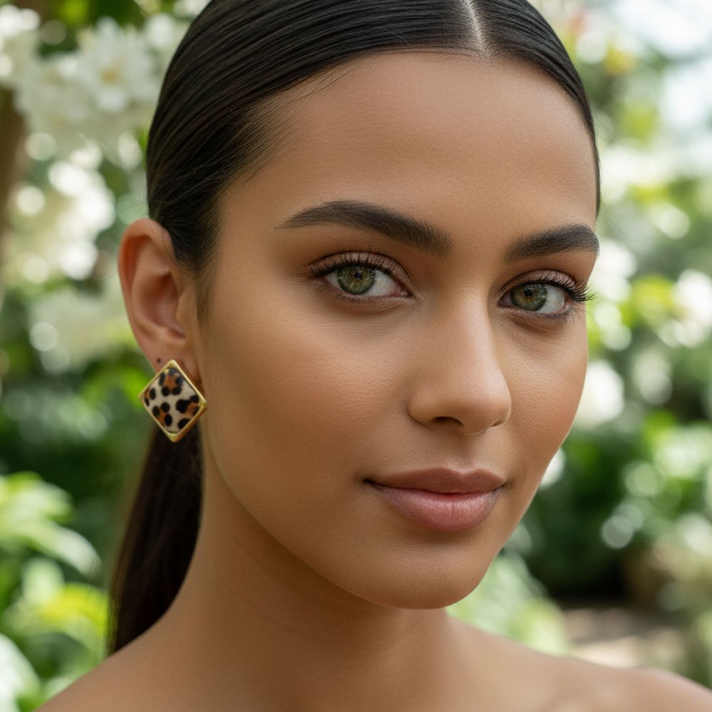 Σκουλαρίκια Κουμπωτά Τετράγωνα Λεοπάρ Χρυσά Σκουλαρίκια Κουμπωτά Τετράγωνα Λεοπάρ ΧρυσάX00426