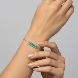 Βραχιόλι Ατσάλι Μαίανδρος Στυλ Μπλε OpalX00449A