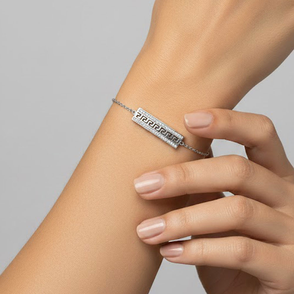 Βραχιόλι Ατσάλι Μαίανδρος Ασημί Απόχρωση Βραχιόλι Ατσάλι Μαίανδρος Ασημί ΑπόχρωσηX00450B