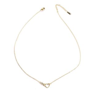 Κολιέ Καρδιά με Άπειρο - Χρυσό84b751775bf4