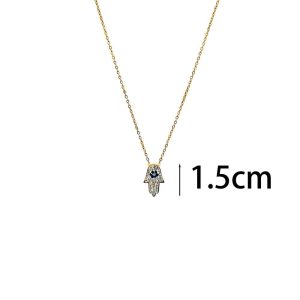 Ατσάλινο Κολιέ Με Ματάκι - ΧρυσόA075A