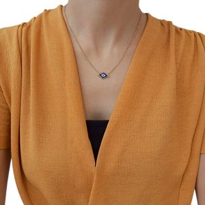 Κολιέ Ανοξείδωτο Ατσάλι με Μάτι Miyuki - Χρυσό0751107-3