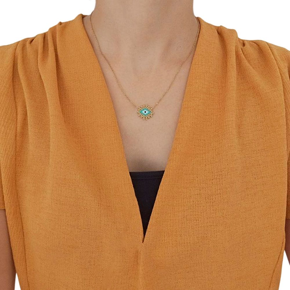 Κολιέ Ανοξείδωτο Ατσάλι Ματάκι Miyuki - Μαύρο Κολιέ Ανοξείδωτο Ατσάλι Ματάκι Miyuki - Μαύρο0751109