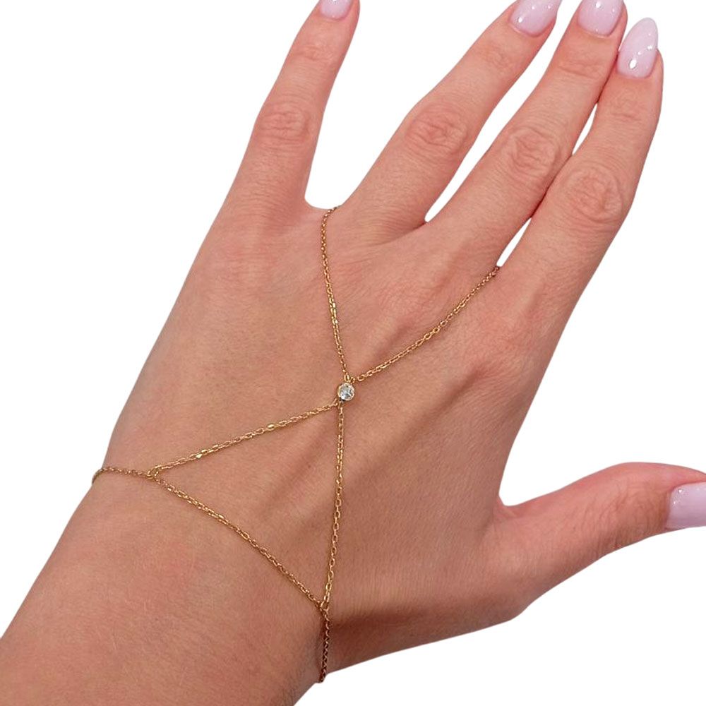 Βραχιόλι Δαχτυλίδι με Στρας - Χρυσό Βραχιόλι Δαχτυλίδι με Στρας - Χρυσό0751114a