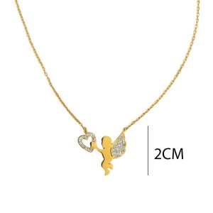 Ατσάλινο Κολιέ Με Φιγούρα - ΧρυσόA086