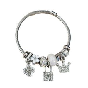 Χειροπέδα Ατσάλινη Με Χάνδρες Και Κλειδαριά - Ασημί Ροζ2024-7-4