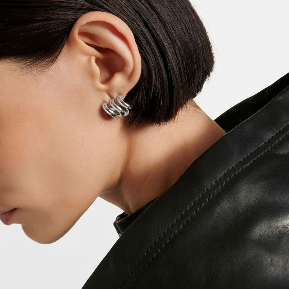 Σκουλαρίκια Ατσάλι Τριπλό Κυματιστό Σχέδιο Ασημί Σκουλαρίκια Ατσάλι Τριπλό Κυματιστό Σχέδιο Ασημί3121B