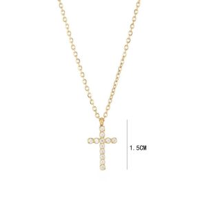 Ατσάλινο Κολιέ Με Σταυρό - ΧρυσόΑ3173