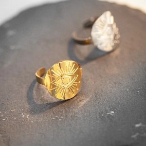 Ατσάλινο Ρυθμιζόμενο Δαχτυλίδι - Χρυσό854442237c93