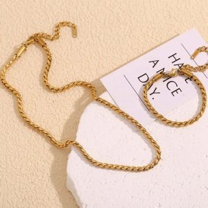 Ατσάλινο Κολιέ Αλυσίδα - ΑσημίA1669B