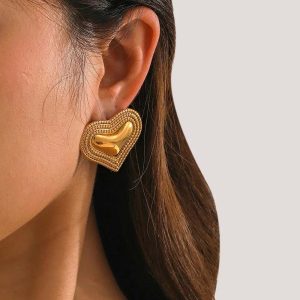 Ατσάλινα Σκουλαρίκια - ΧρυσόA2091A