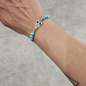 Χειροποίητο Βραχιόλι Με Χάνδρες Και ΚουκουβαγιαA10010K