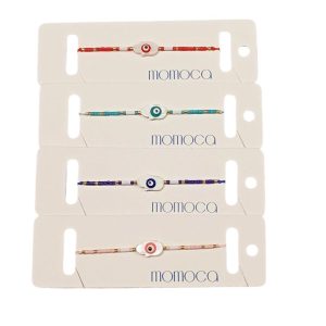 Ματάκι & Χάντρες 12 τεμ. Handmade Bracelets with Hamsa Hand