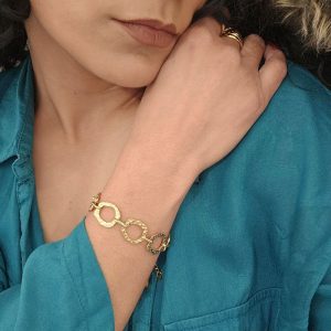 Ατσάλινο Βραχιόλι Με Κρίκους - ΧρυσόA11014