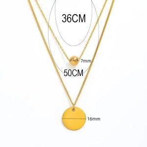 Διπλό Κολιέ Ατσάλινο Λίρα - Χρυσόa6794d519ee5