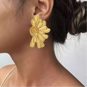 Ατσάλινα Σκουλαρίκια Κρεμαστά - Χρυσό9b86ec1dbee9